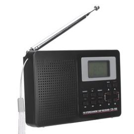 VBESTLIFE CS‑106 Portable Radio, Mini FM/AM/SW/MW/LW/TV Full Band Receiver Radio Worldwide Broadcast Radio with 3.5MM Earphone for Knowing to News, Entertainment