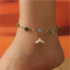 Double Layer Mermaid Tail Anklet for Women Natural Stone Beaded