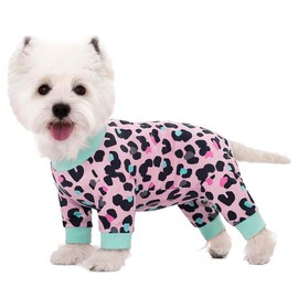 Dog Surgery Recovery Suit, Dog Onesie for Surgery Female Male Dogs, Dogs Pajamas Long Sleeve, Small Dogs Onesie, Abdominal Wound Bandages Surgical Suit, Cat Recovery Suit for Shedding Skin Disease