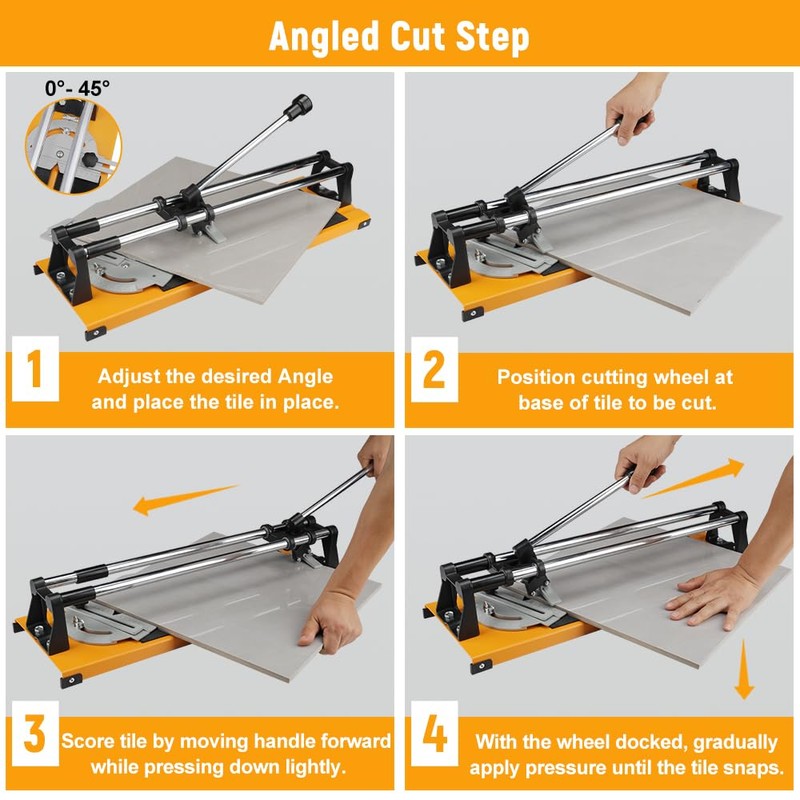 Hoteche 16-Inch Manual Tile Cutter 3-in-1 Professional Porcelain Ceramic Tile