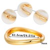 MILAKOO Gold Twisted Irregular Bracelet for Women Spiraled Oval Bangle