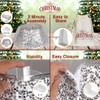 Silver Christmas Tree Skirt : Christmas Tree Collar Silver