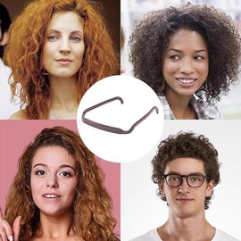 OSUWLSI Curly Thick Hair Large Headband, Square Headband, Hinged Headband, Headband Like Sunglasses, Hair Hoop Headband Accessories for Men Women (3 Pieces, Brown, Beige, Silver)