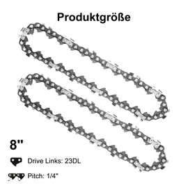 Joycabin Pack of 5 Saw Chains, 8 Inch Compatible with All 8 Inch Mini Electric Cordless Chainsaws, Electric Chainsaws, Accessories, Chains, Replacement for Garden Tree, Agriculture, Trees Cutting