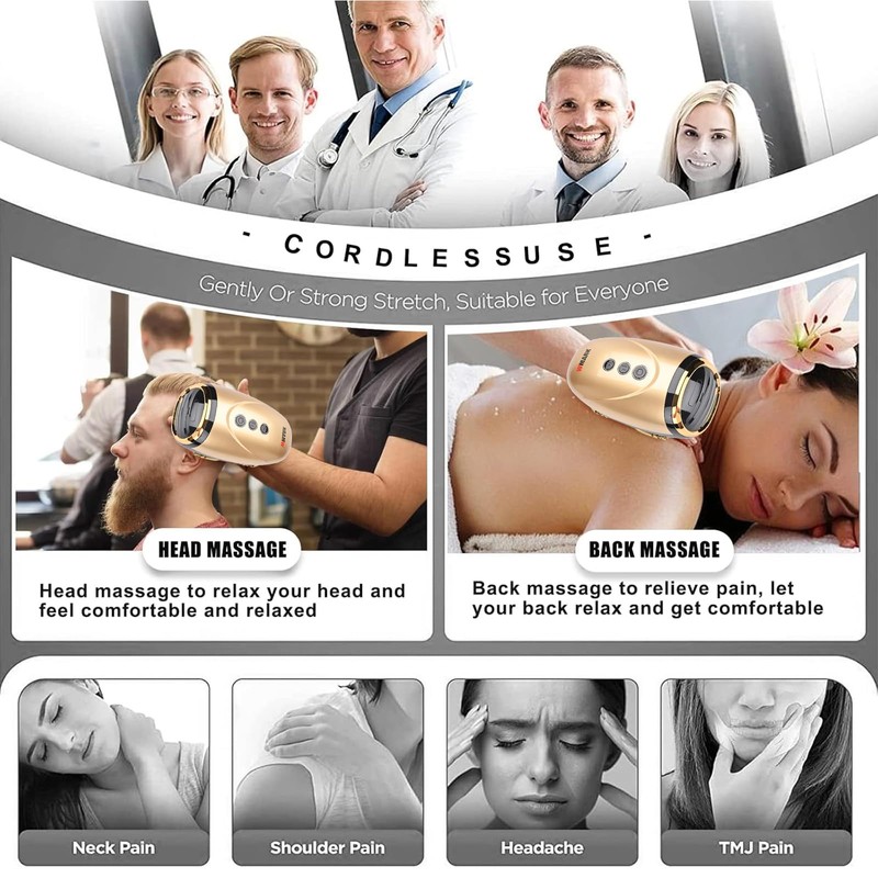 Professional Haircut Massager/Cordless Handheld Massager, Vibration Neck/Legs/Hands/face Massager, 2 Massage
