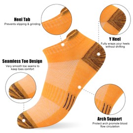 Risipu 5 Pairs Women's Trainer Socks - 35-38 Breathable Cushioning Running Socks, Blended Cotton Comfort Short, Color Mix, One size fits all