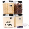 Multigrain Tank Thick-sealed Food Storage Container, 5.3L/179oz 4Set, BPA-free, Waterproof,