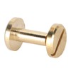 50 Set Binding Rivet Round Flat Head Brass Slot Screw
