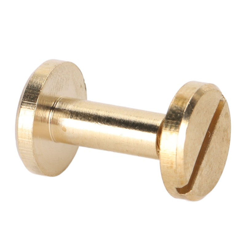 50 Set Binding Rivet Round Flat Head Brass Slot Screw
