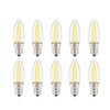 10Pcs E12 Long Filament Small LED Light Bulbs Dimmable Lamp