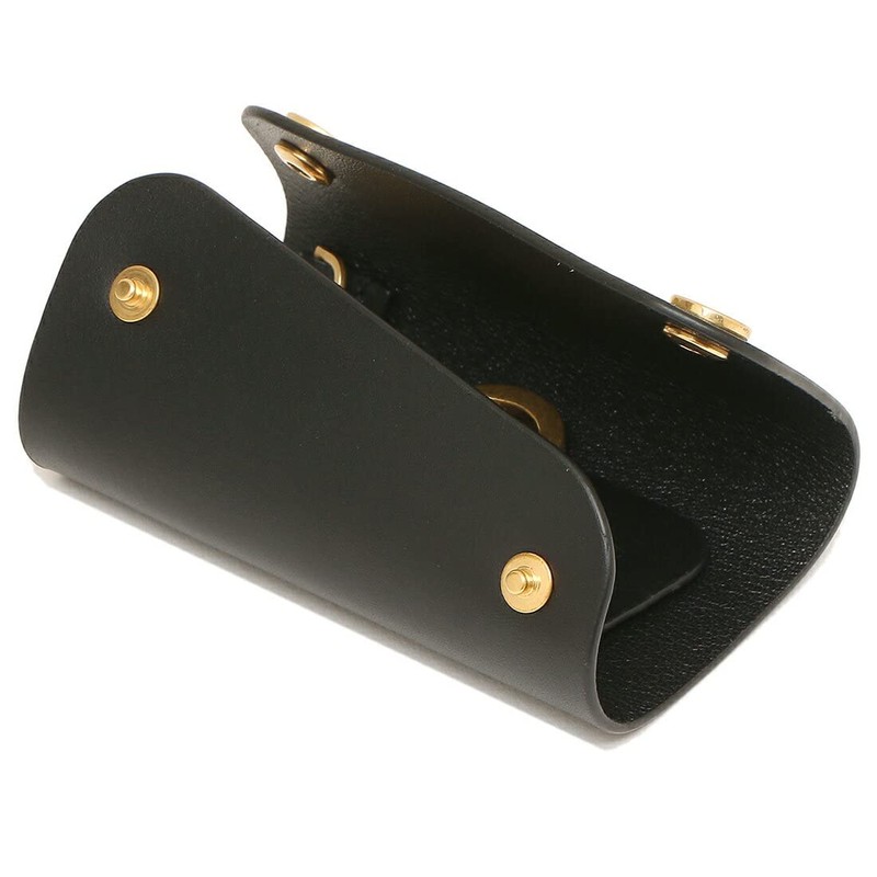 IL BISONTE SKH115 PV0039 BK255B Key Case, Key Holder, Black,