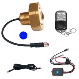 NBWDY Blue Boat Drain Plug Light,IP68 Underwater Boat Lights with APP Remote Control,Replaces Standard 1/2" NPT Drain Plug for Cruising, Fishing & Fun,Smart Cooling System,No Holes to Drill!