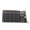 M.2 NVME SSD to PCIE X16 Adapter 4 Port High