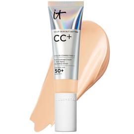 IT Cosmetics Your Skin But Better CC Cream LSF 50+, Hochpigmentierte Mehrzweck-Creme mit LSF 50, Getönte Anti-Aging-Tagescreme, Foundation, Concealer & Pflege in einem
