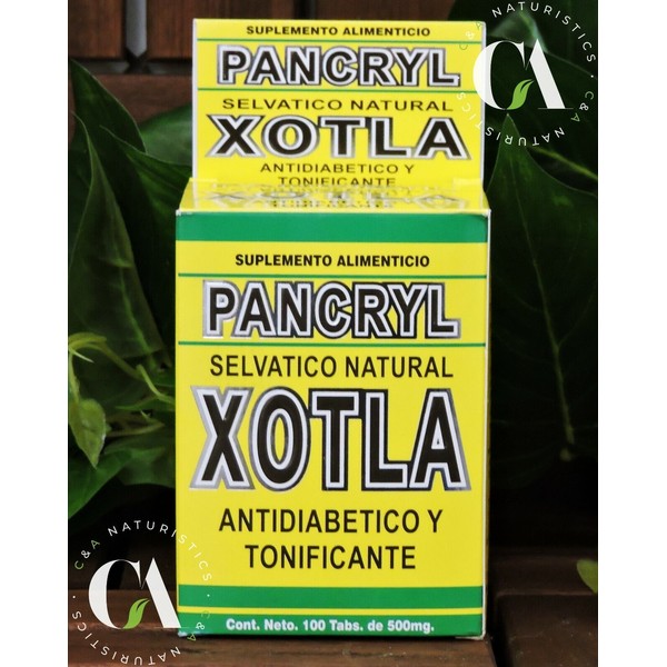 Pancryl Xotla Antidiabetico & Tonificante de Higado e Pancreas *Cont.100 Tabs*