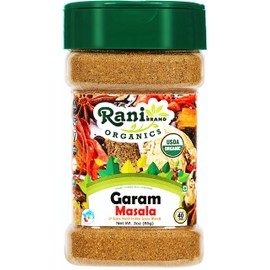 Rani Organic Garam Masala (7-Spice North Indian Spices Blend) 3oz (85g) PET Jar ~ All Natural | Salt-Free | Vegan | Gluten Friendly | NON-GMO | Indian Origin | USDA Certified Organic