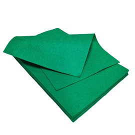 Jtnohx Felt Fabric Square, 12 Pcs Felt Sheets for Crafts, 7"×11.3" Soft Fabric Squares for Sewing Craft Supplies (Green)