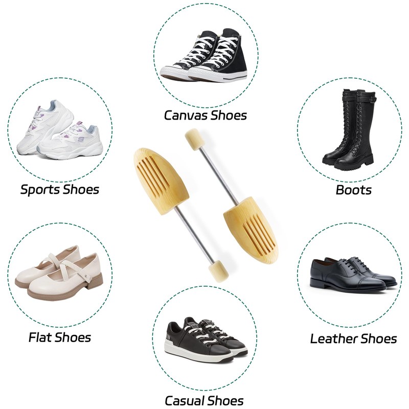 BEASAFY Wooden Shoe Tree, Natural wood colour