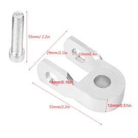 Amortiguadores de motos, 2 piezas de la motocicleta universal Amortiguador de choques trasero Elevador Altura Altura Piezas de plata de la motocicleta(With Screw)
