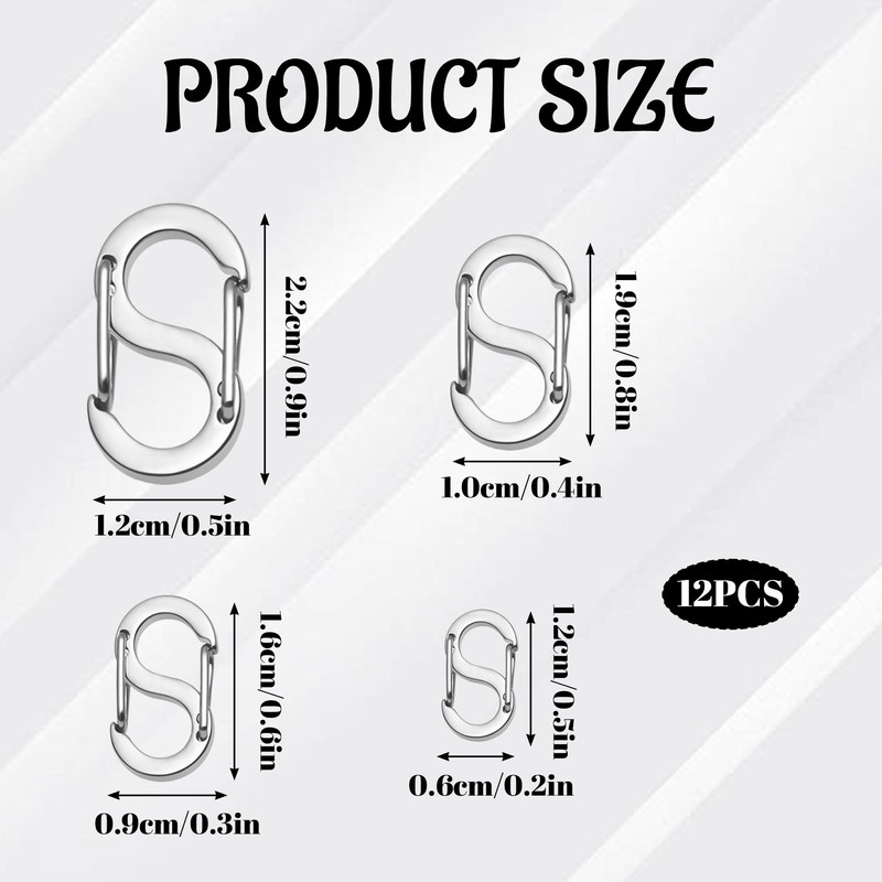 Necklace Clasp 12 PCS Silver Double Opening Shortener Lobster Clasps