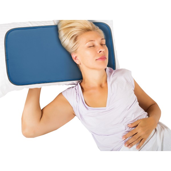 Cool Care Technologies Pillow Cooling Pad - Pressure Activated Gel Cooling Mat Provides Instant Cool Relief - Ideal for Fevers, Migraines, Hot Flashes, Night Sweats - Place on Pillow