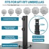 AOSTD Heavy Duty Metal Umbrella Base,Mobile Patio Umbrella Stand,Square Market