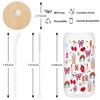 MRYAWXBK Cute Girly Bows Glass Cup with Bamboo Lids Straw