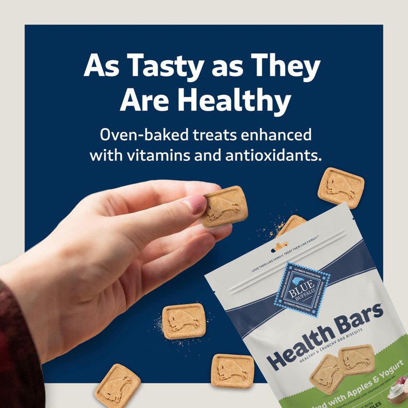 Blue Buffalo Health Bars Crunchy Dog Biscuits, Oven-Baked with Natural