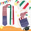 Vcmaluco Graduation Stole Sash American Guatemala Flag Graduation Stole Sash