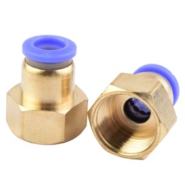 Pack of 4 8 mm Pipe Outer Diameter x 3/8 Inch PT Female Thread Straight Screw Connection Pneumatic Connection Industrial Quality Plug Connections Inline Pneumatic Connection Fittings Pneumatic Adapter