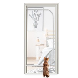 Cat Resistant Mesh Screen, 38" x 83" Cat Resistant Door Screen with Zipper Stop Cats Running Out, Thickened Cat Resistant Mesh Screen Door Pet Door Screen for Cat Pet Home Bedroom, Living Room Door