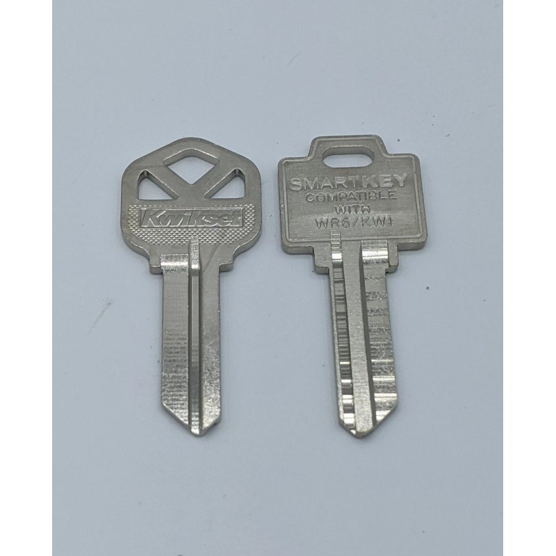 (2 Keys) Kwikset KW1/Weiser WR6 Keys Cut by Code OR