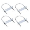 sourcing map Round U-Bolts 4 Sets 2.36"(60mm) Inner Width 110mm