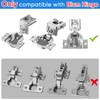 55pcs Door Hinge shims Cabinet Restrictor Clips, 86 Degree Angle