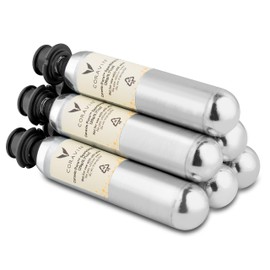 Coravin CO2 capsules for use with the champagne preservation system, each capsule preserves up to 7 standard 750 ml bottles, pack of 6