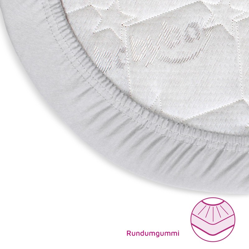 babybay Jersey Fitted Sheet Deluxe with Membrane Suitable for Original