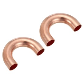 PATIKIL 3/4" OD 51x79mm Elbow Copper Pipe Fitting, 2Pcs 180 Degree Bend Welding Sweat Solder Connection for HVAC Air Conditioner Plumbing