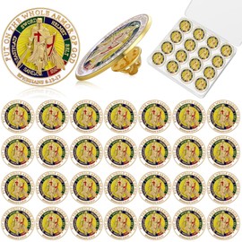 Riceshoot 30 Pcs Christmas Armor of God Lapel Pins Christian Religious Pins Put on The Whole Christian Gifts for Men Collectors Military Church School