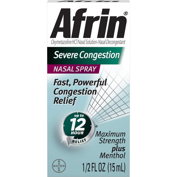 Afrin Nasal Spray Severe Congestion 15 mL (Pack of 3)