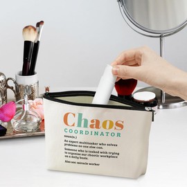 Inspirational Team Noun Makeup Bag Team Gifts for Employees Coworker Gifts Teamwork Office Supplies Office Gifts for Women Friend Colleagues Team Staff Birthday Christmas Boss Day Travel Toiletry Bag