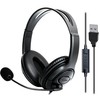 321Wasay PC Laptop USB Headsets with Microphone Mic,Computer Wired Gaming