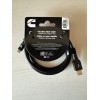 Cummins Black Steel 4ft USB to USB-C Charging Cable