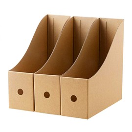Cardboard File Folders,3pcs Desk File Organiser Corrugated Paper Documents Divider Foldable Paperwork Folder Files Filling Box Magazine Holder for School Dormitory Office