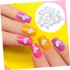 BIUDECO 30pcs Nail Charms Pearl Star Nail Gems Manicure Art