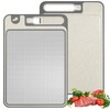 304 Stainless Steel Cutting Board, Double Sided Chopping Board Non