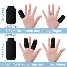 ThreeH Finger Ice Sleeves 5 Ice Pack for Toes and Fingers Reusable Gel Compression Sleeve Thumbs Toes Hot Cold Therapy for Injuries Swollen,Navy