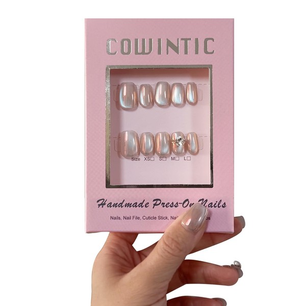 Handmade Press on Nails - Medium Pointed Almond Shape, Fake