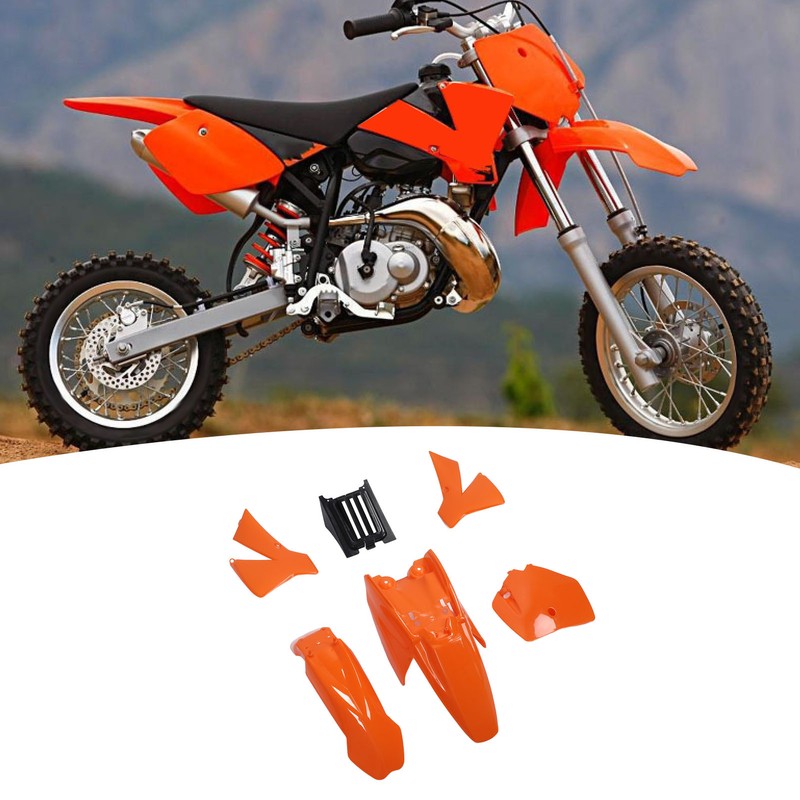 Motorcycle Fairing Cover Kit Orange Front Wheel Mudguard Splash Guard