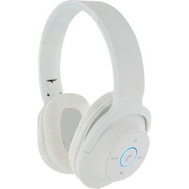 SCHWAIGER KH220BTW 513 On Ear Bluetooth Headphones Over Ear Headphones with Microphone and Side Control Buttons Faux Leather Jack Connection Running Time 8 Hours Size Adjustable White