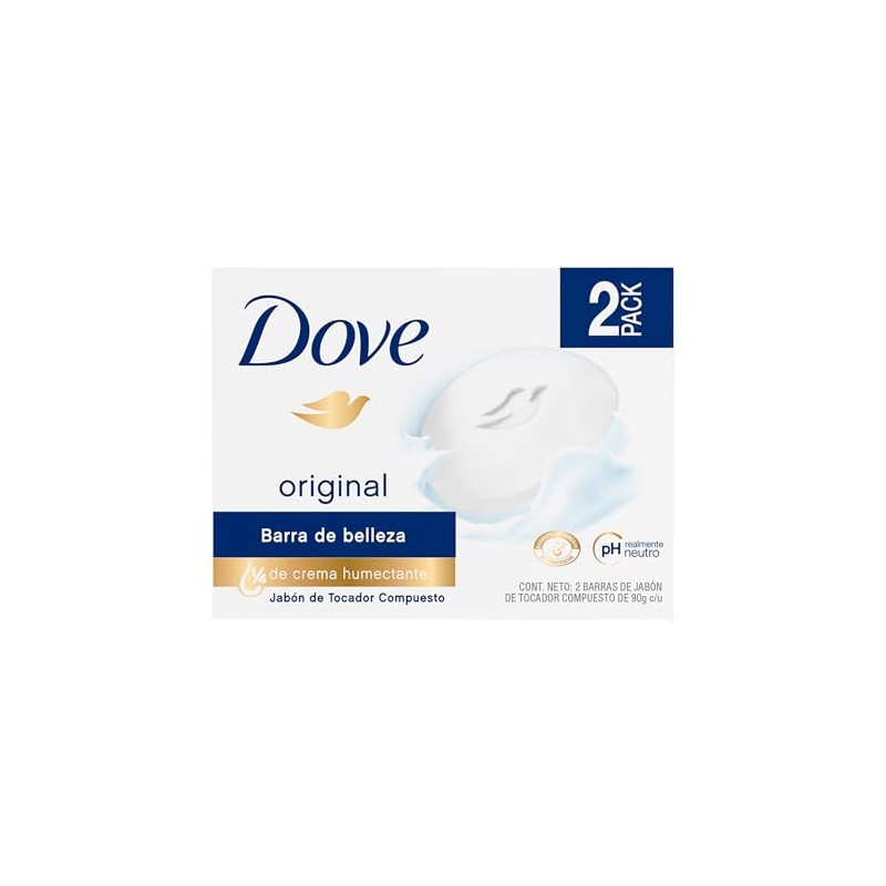 Dove Jabón Original Barra, 90g (2 Piezas)
